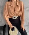 Modal oversize cepli gömlek