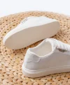 P-910 Beyaz Bağcıklı Taban Dikişli Günlük Kadın Spor