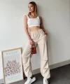 Paraşüt pantolon bej