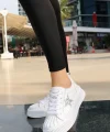 Piata Beyaz Cilt Bağcıklı Spor Ayakkabı