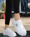 Piata Beyaz Cilt Bağcıklı Spor Ayakkabı
