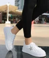 Piata Beyaz Cilt Bağcıklı Spor Ayakkabı