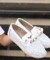 Riwan Beyaz Cilt Babet Ayakkabı