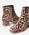 RM-500 Leopar Topuklu Fermuarlı Günlük Kadın Bot