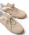 RS-01 Bej Süet İnce Taban Günlük Spor Ayakkabı