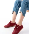 RS-01 Bordo Süet İnce Taban Günlük Spor Ayakkabı