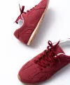 RS-01 Bordo Süet İnce Taban Günlük Spor Ayakkabı