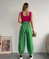 Şalvar pantolon yeşil s23202