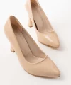 ST-001 Nut Rugan Günlük 9 cm Topuklu Bayan Stiletto Ayakkabı