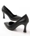 ST-001 Siyah Günlük 9 cm Topuklu Bayan Stiletto Ayakkabı