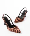 ST-002 Leopar Günlük 7 cm Topuklu Bayan Ayakkabı