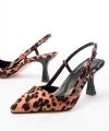 ST-002 Leopar Günlük 7 cm Topuklu Bayan Ayakkabı