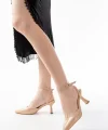 ST-004 Nut Rugan Günlük 7 cm Topuklu Bayan Ayakkabı