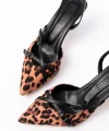 ST-005 Leopar Günlük 7 cm Topuklu Bayan Ayakkabı