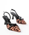 ST-005 Leopar Günlük 7 cm Topuklu Bayan Ayakkabı