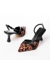 ST-005 Leopar Günlük 7 cm Topuklu Bayan Ayakkabı