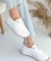 Tone Beyaz Cilt Bağcıklı Spor Ayakkabı