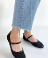 Toyan Siyah Cilt Babet Ayakkabı