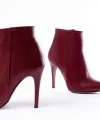 VRT-4802 Bordo Yüksek İnce Topuklu Fermuarlı Kadın Bot