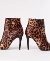 VRT-4802 Leopar Yüksek İnce Topuklu Fermuarlı Kadın Bot