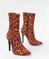 VRT-4811 Leopar Yüksek İnce Topuklu Fermuarlı Kadın Bot