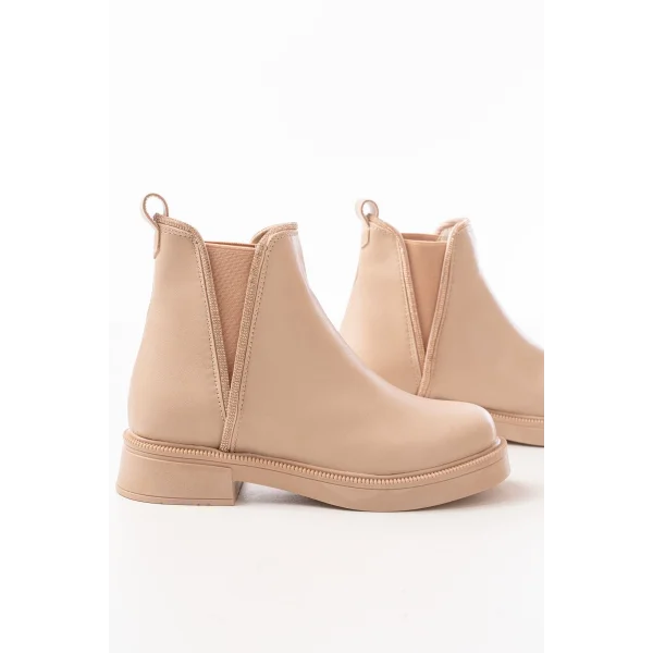 02-02 Nut Taş Aksesuarlı Lastikli Günlük Kadın Bot