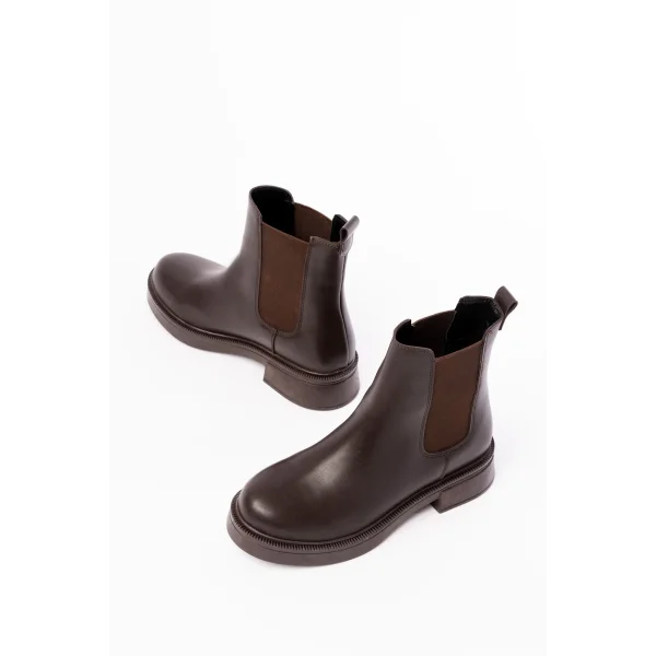 02-2137 Kahverengi Lastikli Günlük Kadın Bot