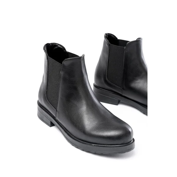 165-230 Siyah Lastikli Günlük Kadın Bot