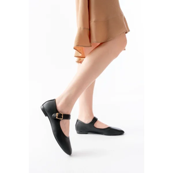 2606 Siyah Baretli Günlük Bayan Ayakkabı