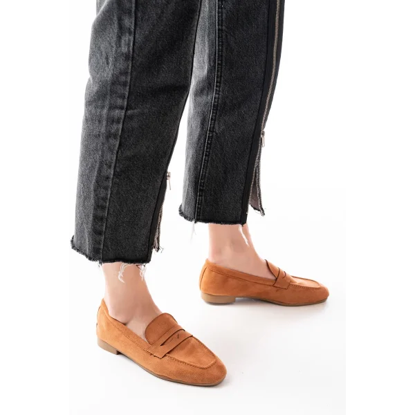 302 Taba Süet Günlük Kadın Babet