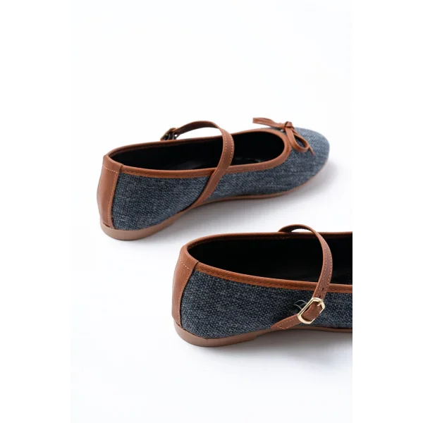 6321 Laci Keten Günlük Baret Tokalı Bayan Babet