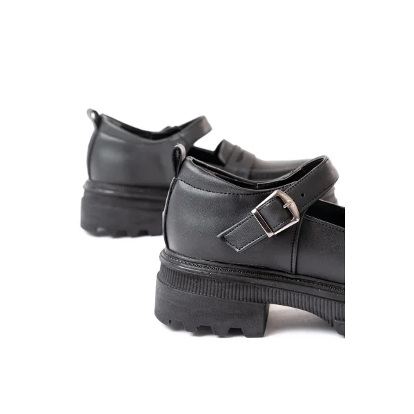 745-771 Siyah Kadın Günlük Yüksek Tabanlı Loafer Ayakkabı