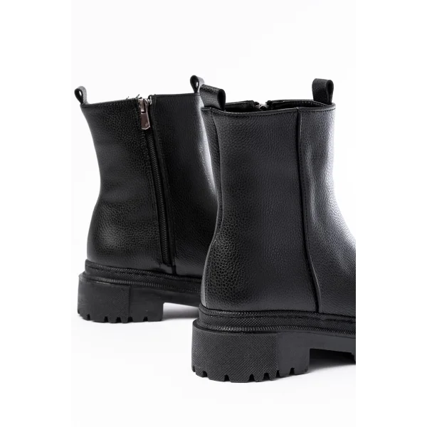 812-2012 Siyah Luna Fermuarlı Günlük Kadın Bot