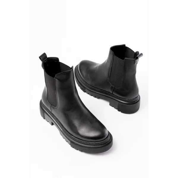 812-2137 Siyah Lastikli Günlük Kadın Bot