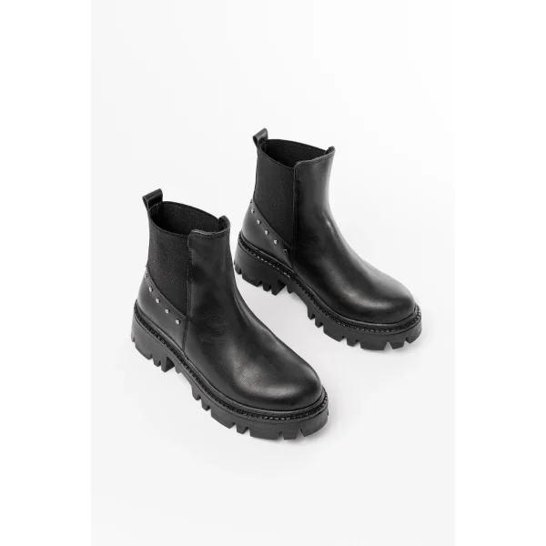 868-2005 Siyah Lastikli Günlük Kadın Bot