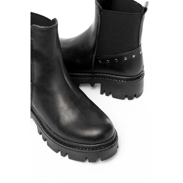 868-2005 Siyah Lastikli Günlük Kadın Bot