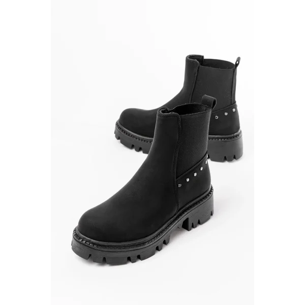 868-2005 Siyah Zümrüt Lastikli Günlük Kadın Bot