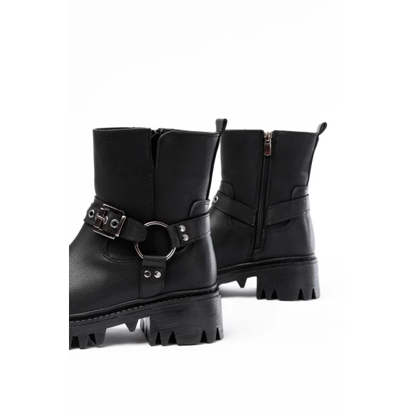 868-2015 Siyah Fermuarlı Günlük Kadın Bot