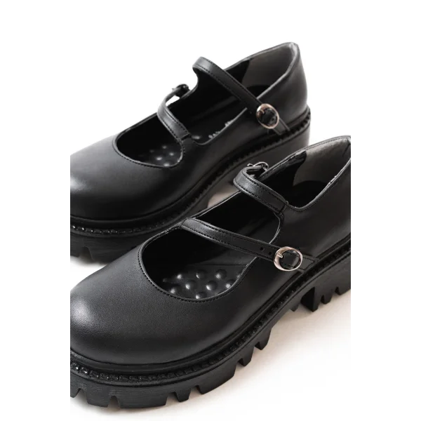 868-756 Siyah Günlük Yüksek Tabanlı Loafer Ayakkabı