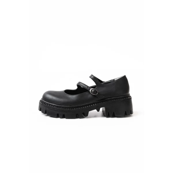 868-756 Siyah Günlük Yüksek Tabanlı Loafer Ayakkabı