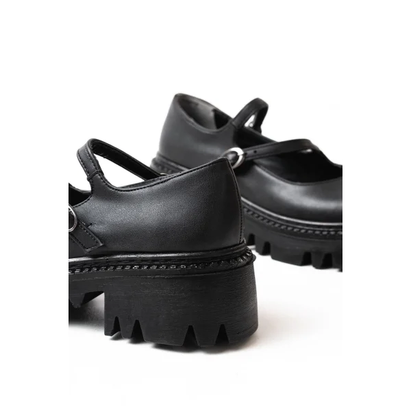 868-756 Siyah Günlük Yüksek Tabanlı Loafer Ayakkabı