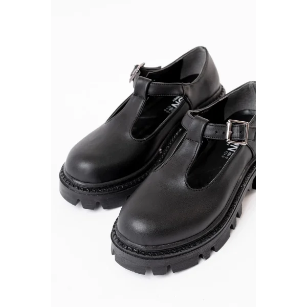 868-757 Siyah Günlük Yüksek Tabanlı Loafer Ayakkabı