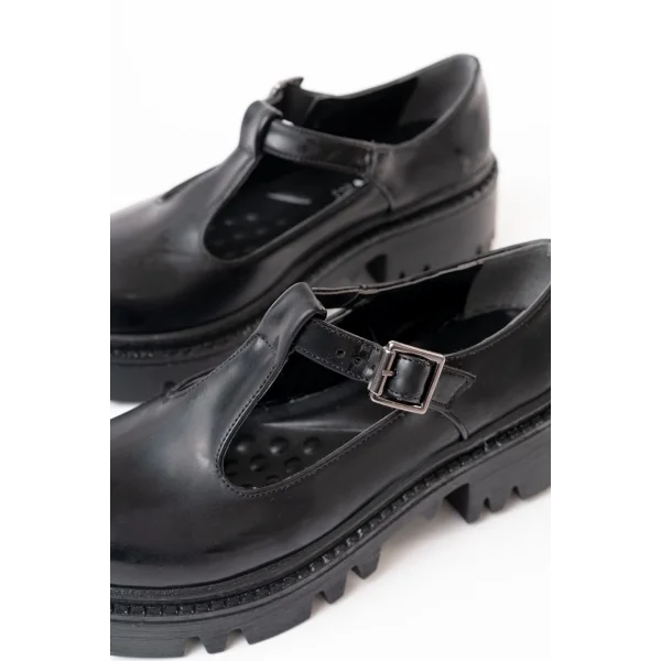 868-757 Siyah Rugan Günlük Yüksek Tabanlı Loafer Ayakkabı