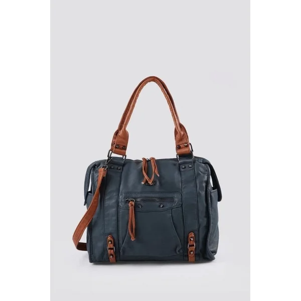 Abga Mavi Cilt Omuz Çantası