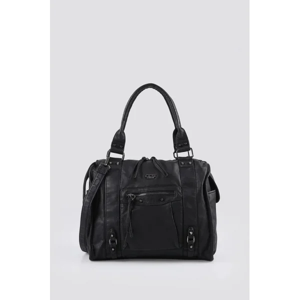 Abga Siyah Cilt Omuz Çantası