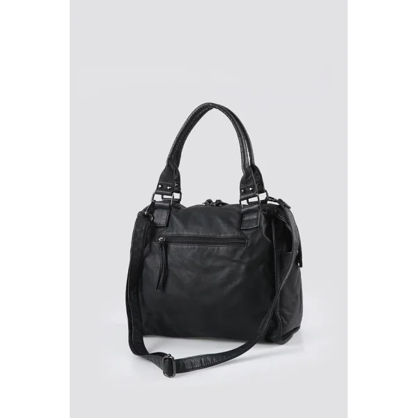 Abga Siyah Cilt Omuz Çantası