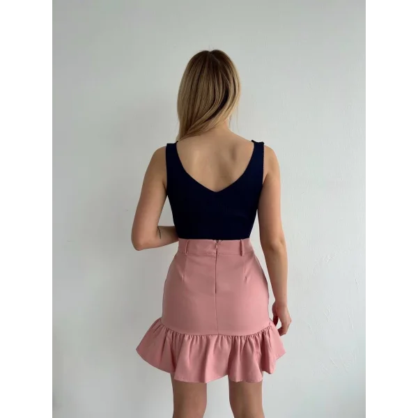 Altı fırfırlı etek pudra s24817