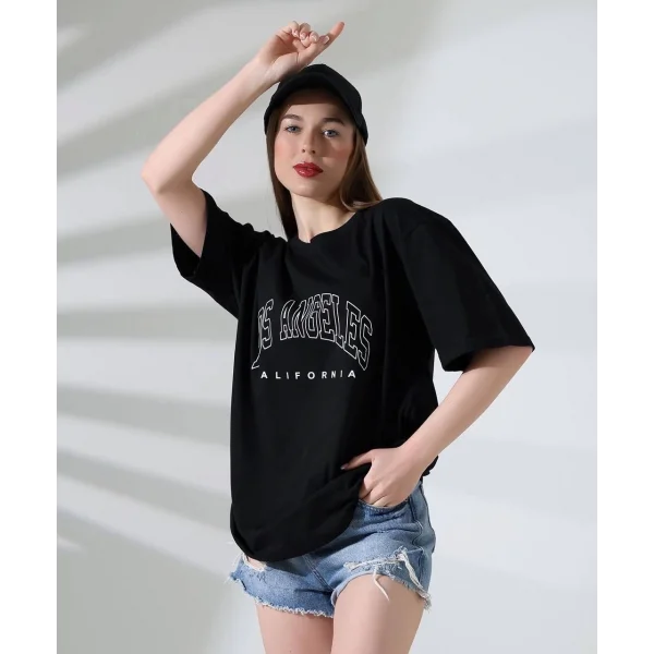 Angeles baskılı tişört