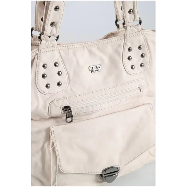 Asin Bej Cilt Omuz Çantası