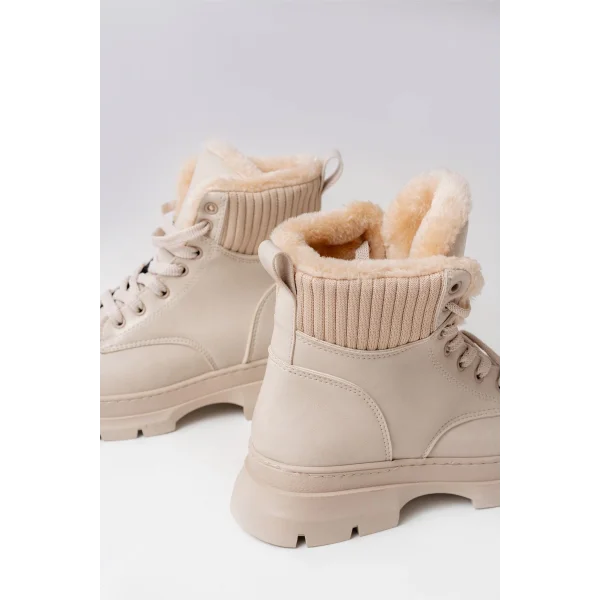 ASM-080 Bej Bağcıklı Günlük Kadın Bot